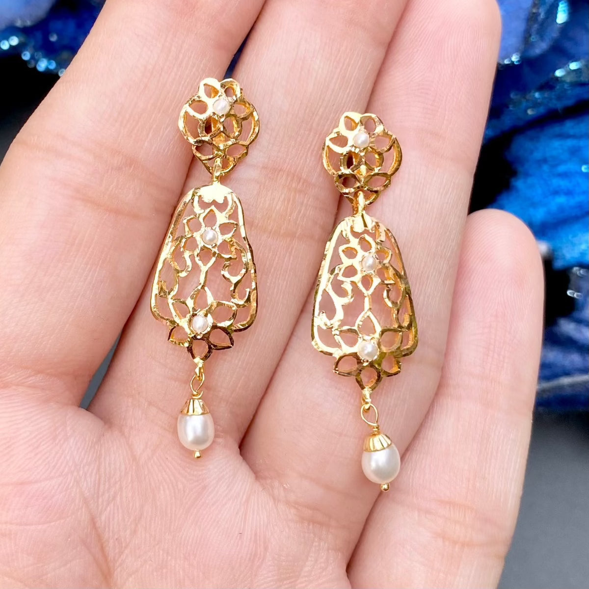 dainty gold earrings